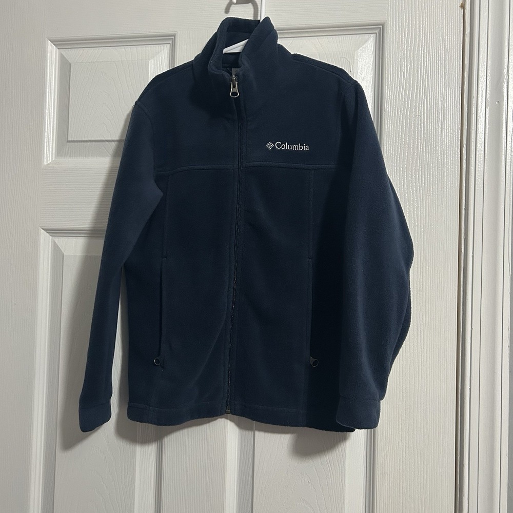 Kids Columbia Full-Zip Fleece Jacket Navy Blue - Size Small S (8)